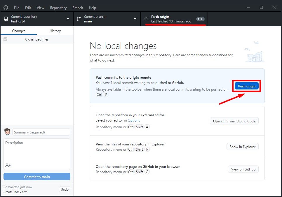 Збереження нових змін на GitHub за допомогою GitHub Desktop - 3