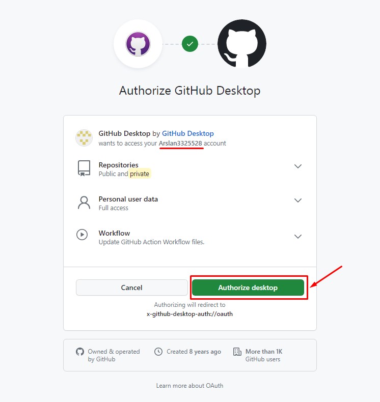 Встановлення програми GitHub Desktop - 3